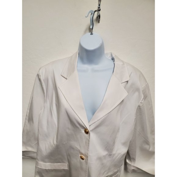 Linea Louis Dell'Olio Jacket Blazer Size XL White Gold Accents Buttons and Chain - Picture 4 of 8